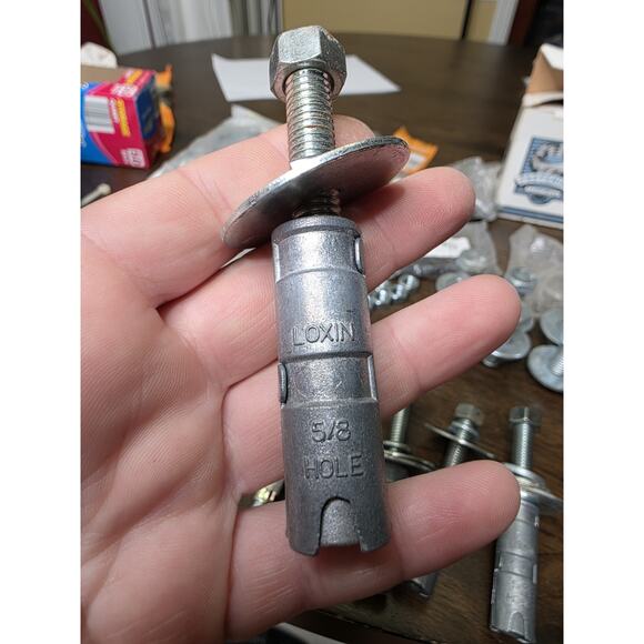 5 Pc 5/8”-11 Expansion Shield Concrete Anchor 1” Hole - Picture 4 of 16